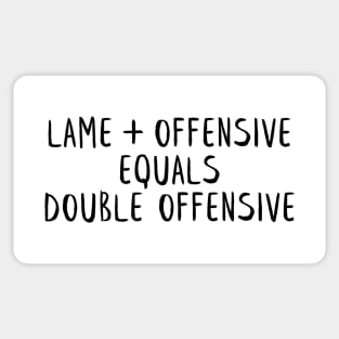 The Office Michael Scott Toby Lame and Offensive Double Offensive Black Sticker